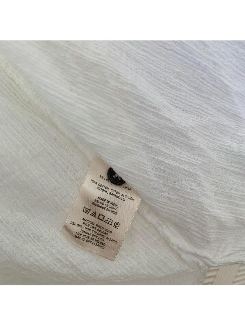 Anthropologie Holding Horses cotton gauze Long line Tunic Duster cardigan White - Picture 6 of 9